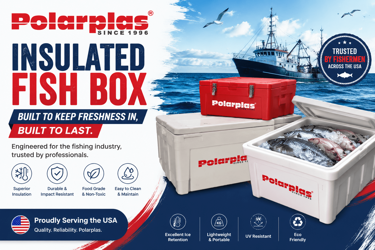 Insulated Fish Box in USA