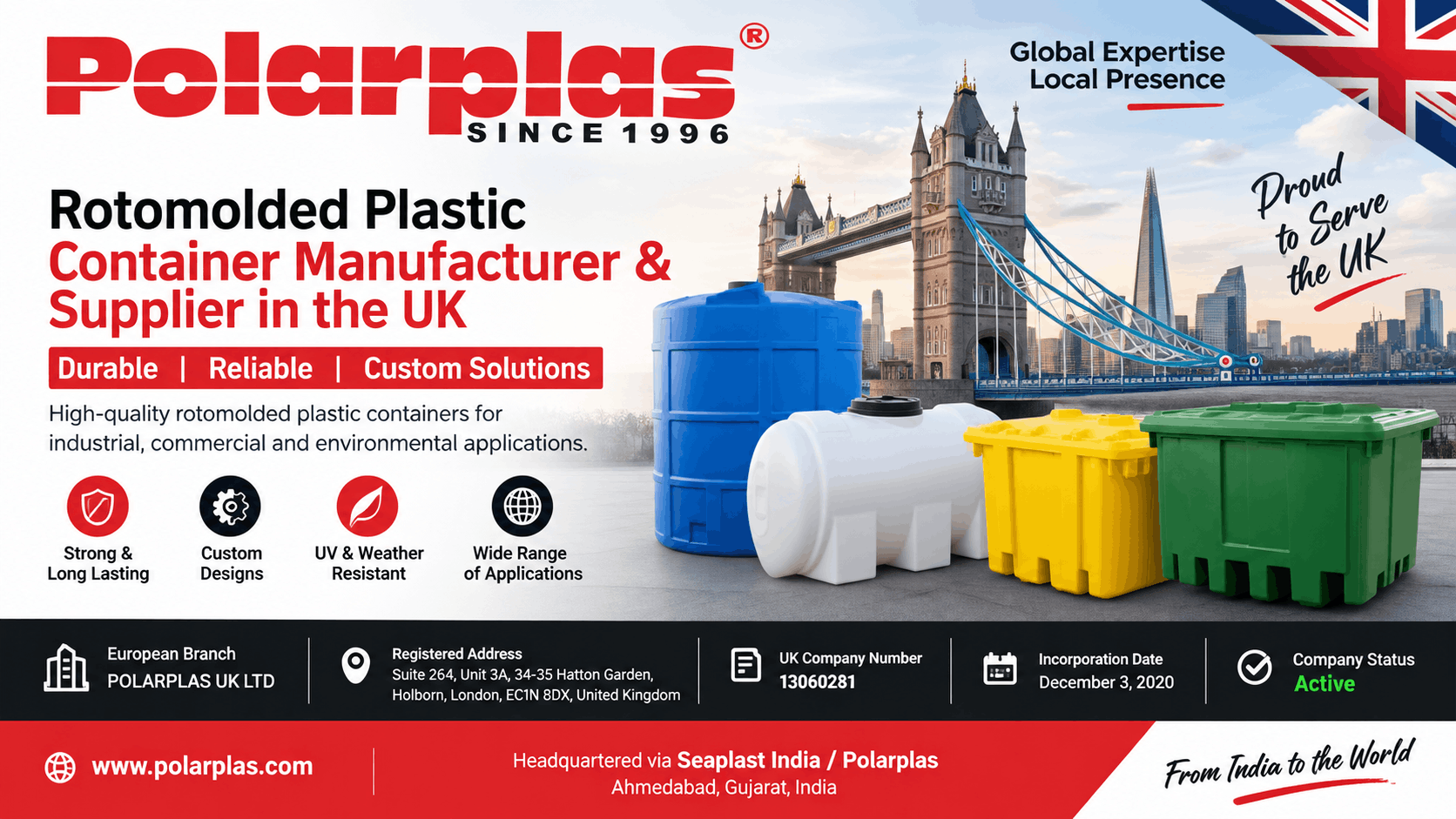 Rotomolded Plastic Container Manufacturer & Supplier in the UK | Polarplas